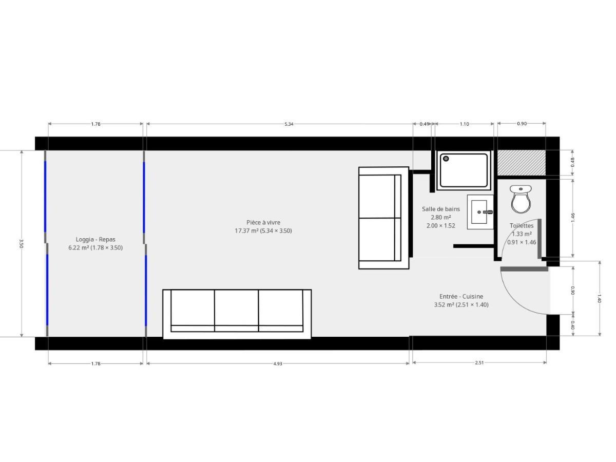 Studio 2-3 Pers Parking Clim Vue Port Et Mer Λα Γκραντ-Μοτ Εξωτερικό φωτογραφία