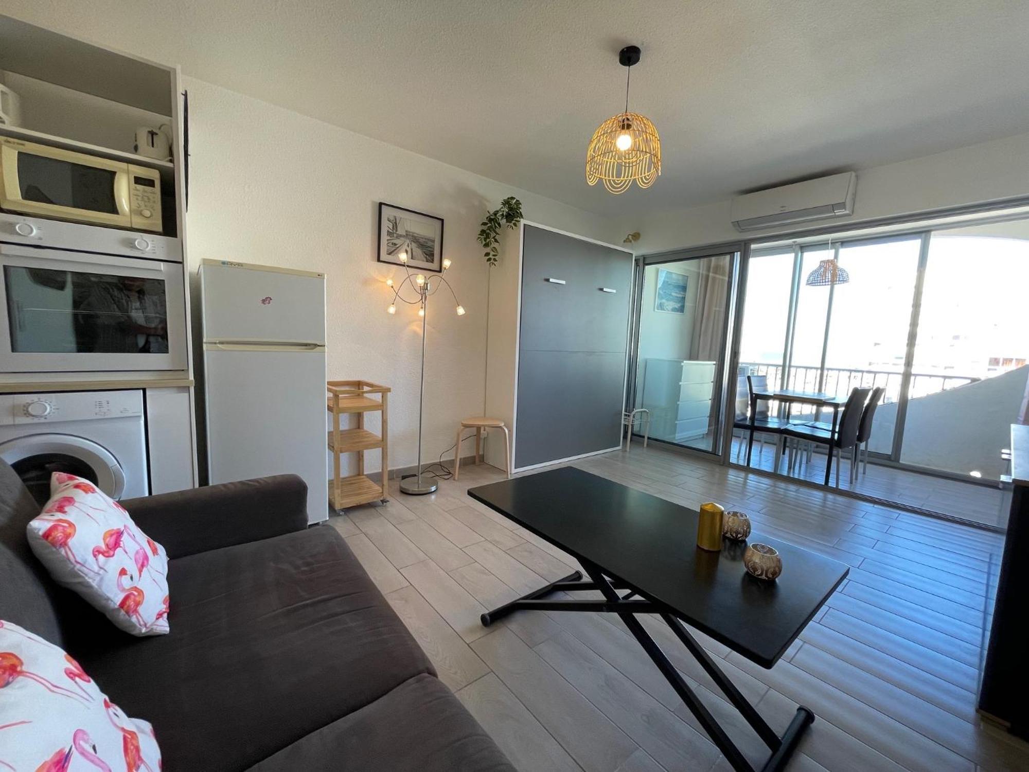 Studio 2-3 Pers Parking Clim Vue Port Et Mer Λα Γκραντ-Μοτ Εξωτερικό φωτογραφία