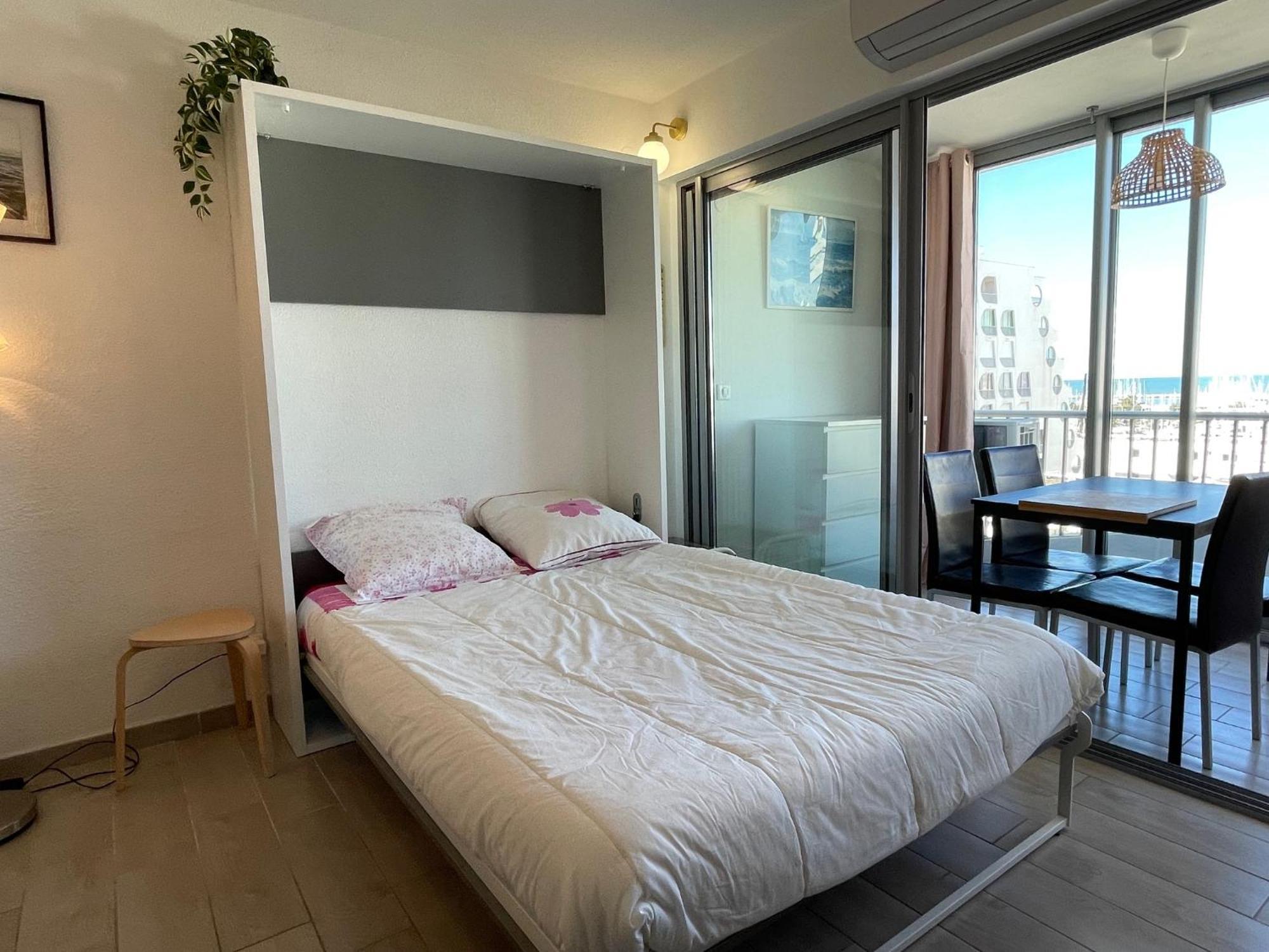 Studio 2-3 Pers Parking Clim Vue Port Et Mer Λα Γκραντ-Μοτ Εξωτερικό φωτογραφία