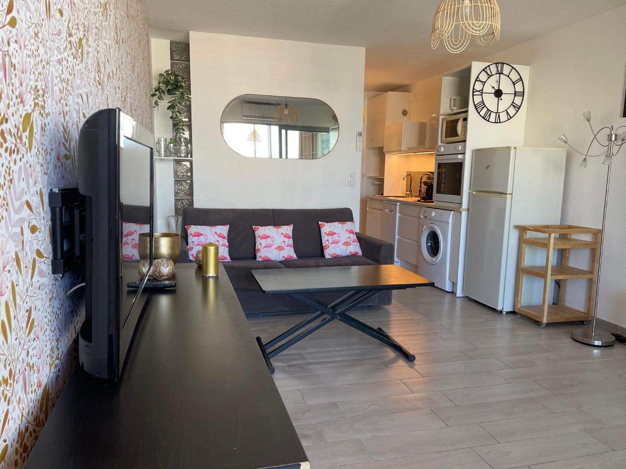 Studio 2-3 Pers Parking Clim Vue Port Et Mer Λα Γκραντ-Μοτ Εξωτερικό φωτογραφία
